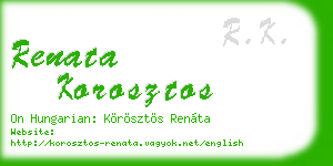 renata korosztos business card