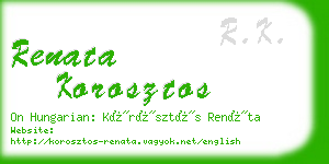 renata korosztos business card